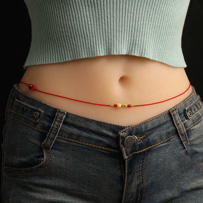 KarmaRipple's KarmaRipple 999 Solid Gold Red String Belly Chain p13