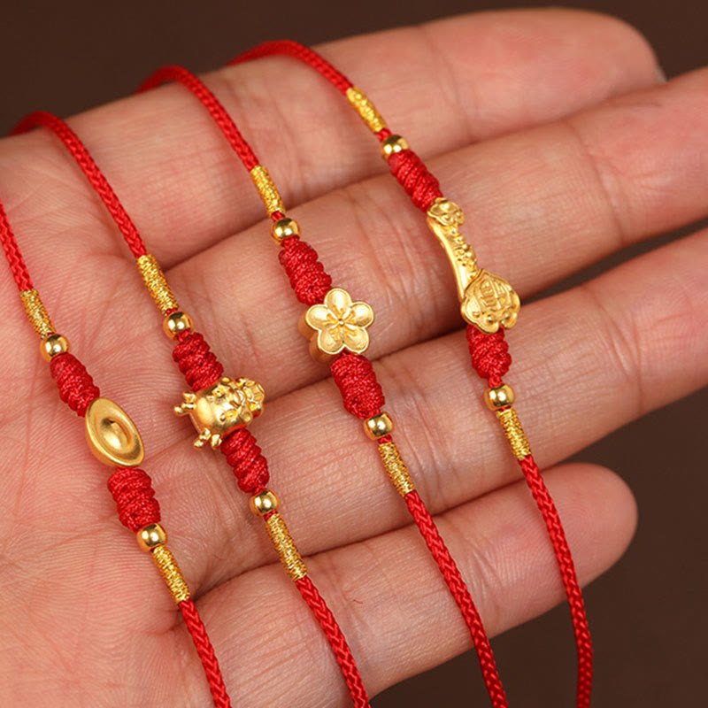 KarmaRipple's KarmaRipple 999 Solid Gold Red String Belly Chain p24