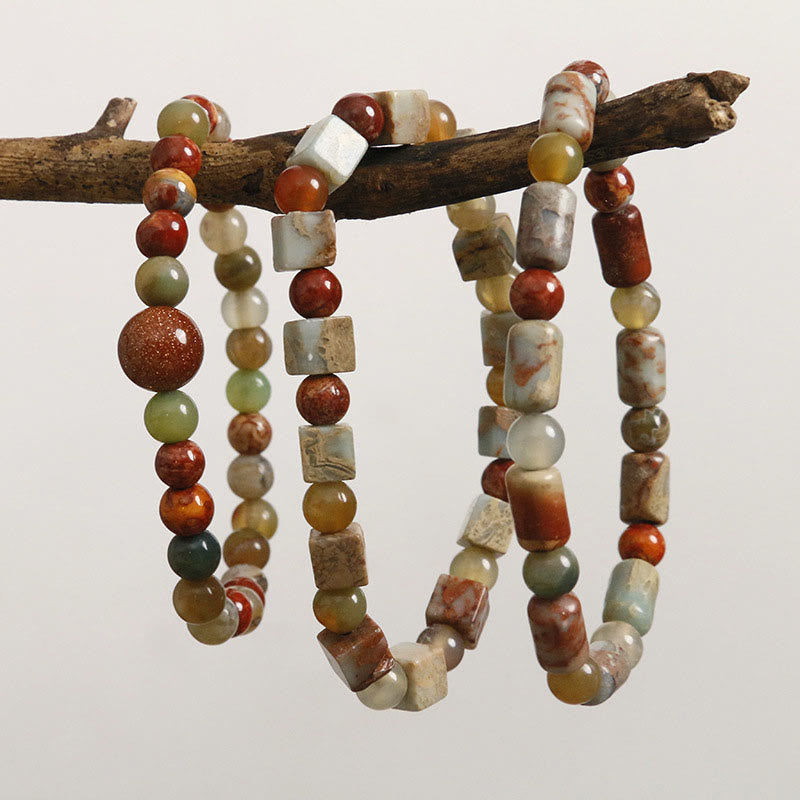 KarmaRipple's Red Agate Shoushan Stone Calm Blessing Bracelet p11