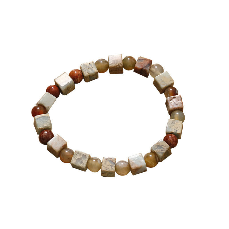 KarmaRipple's Red Agate Shoushan Stone Calm Blessing Bracelet p9