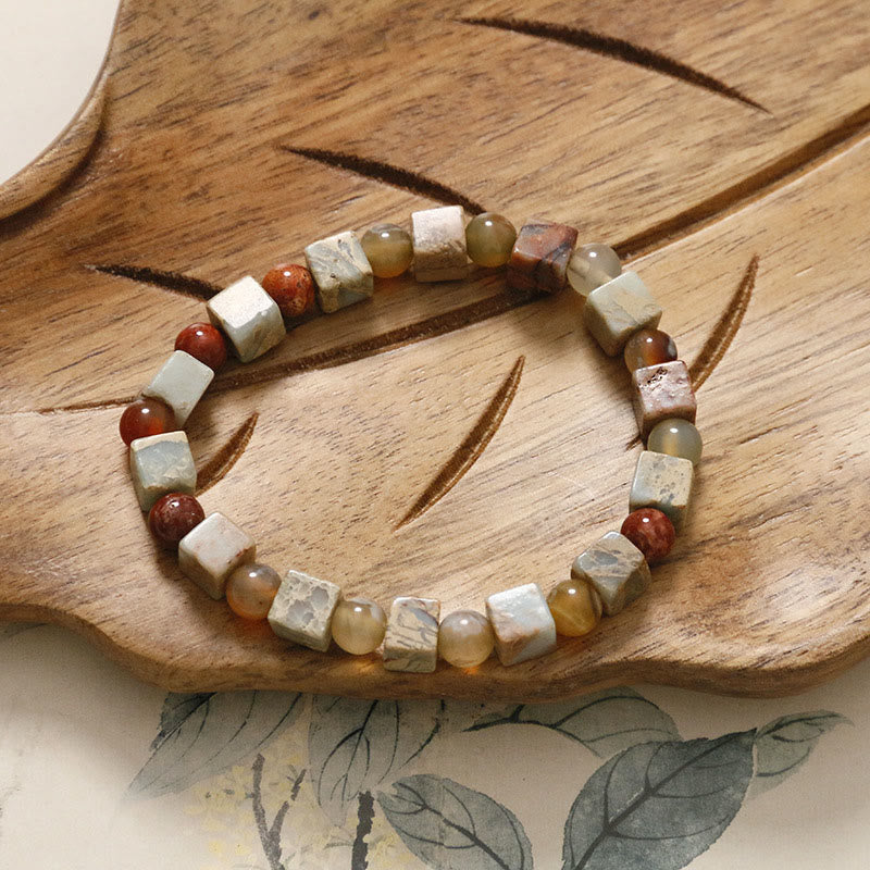 KarmaRipple's Red Agate Shoushan Stone Calm Blessing Bracelet p20