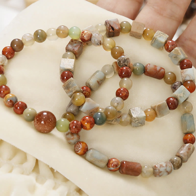 KarmaRipple's Red Agate Shoushan Stone Calm Blessing Bracelet p15
