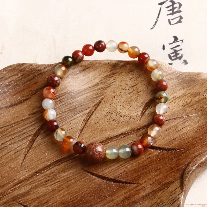KarmaRipple's Red Agate Shoushan Stone Calm Blessing Bracelet p23