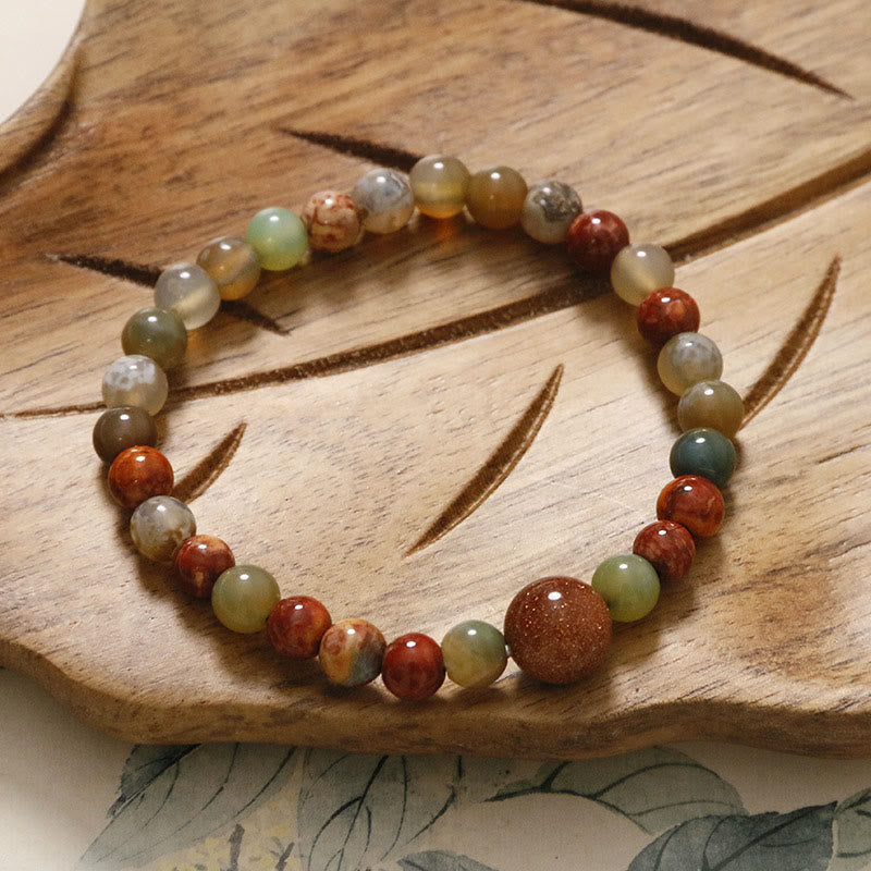 KarmaRipple's Red Agate Shoushan Stone Calm Blessing Bracelet p18