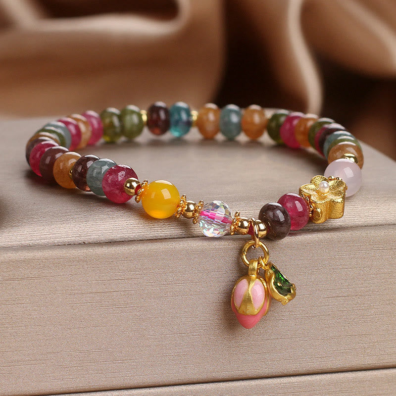 KarmaRipple's Tourmaline Lotus Seedpod Wisdom Bracelet p8