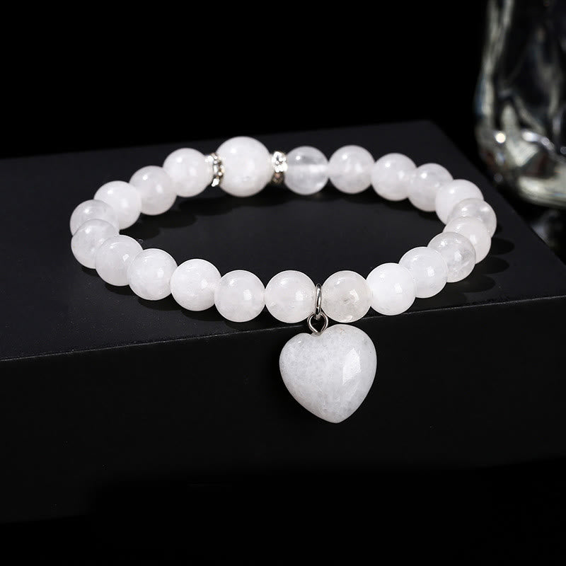 KarmaRipple's Various Gemstone Green Aventurine Love Heart Balance Bracelet p34