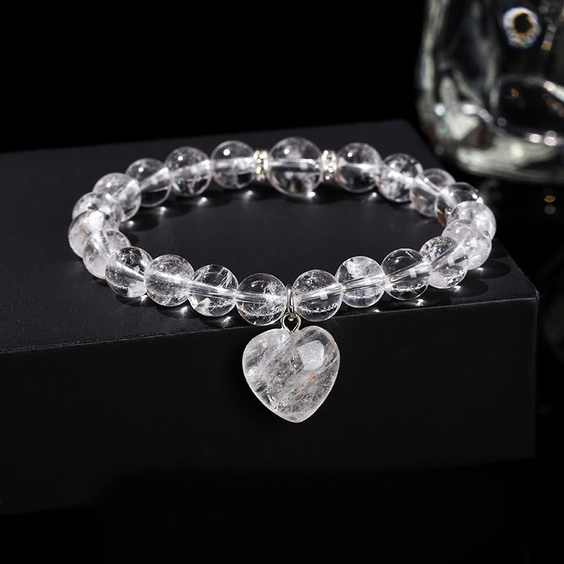 KarmaRipple's Various Gemstone Green Aventurine Love Heart Balance Bracelet p36
