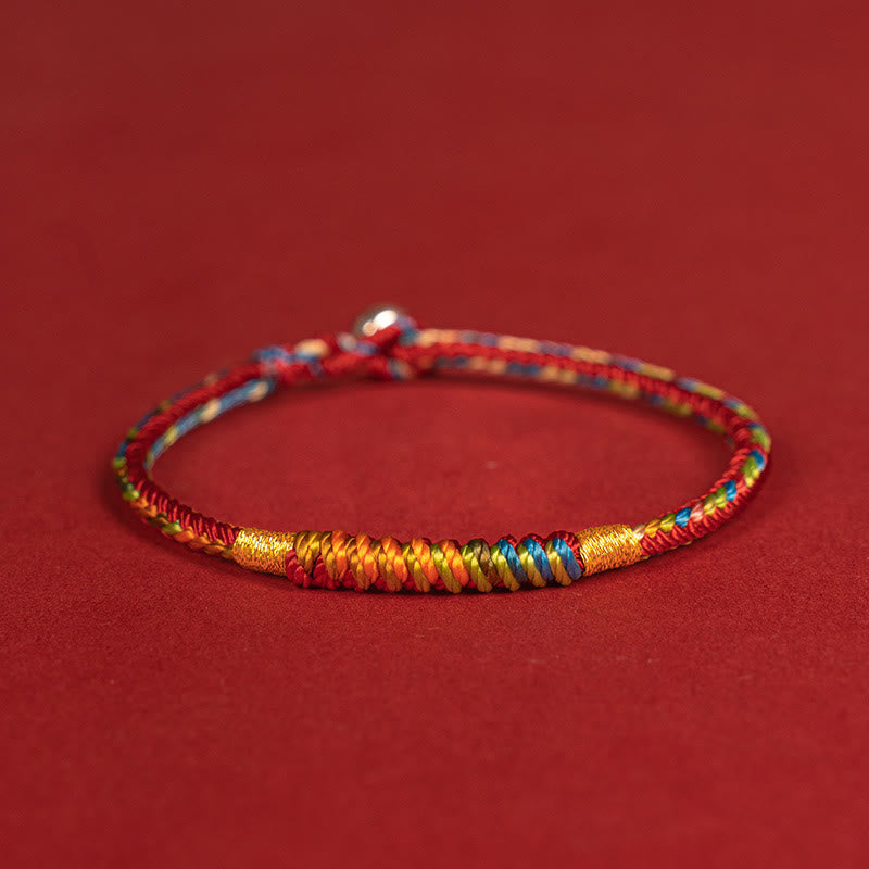 KarmaRipple's Multicolor Red String Alloy 925 Sterling Silver Buckle Protection Bracelet p12