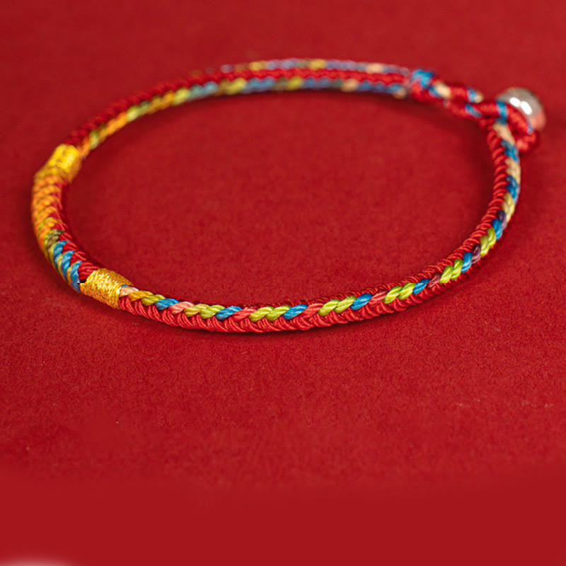 KarmaRipple's Multicolor Red String Alloy 925 Sterling Silver Buckle Protection Bracelet p10