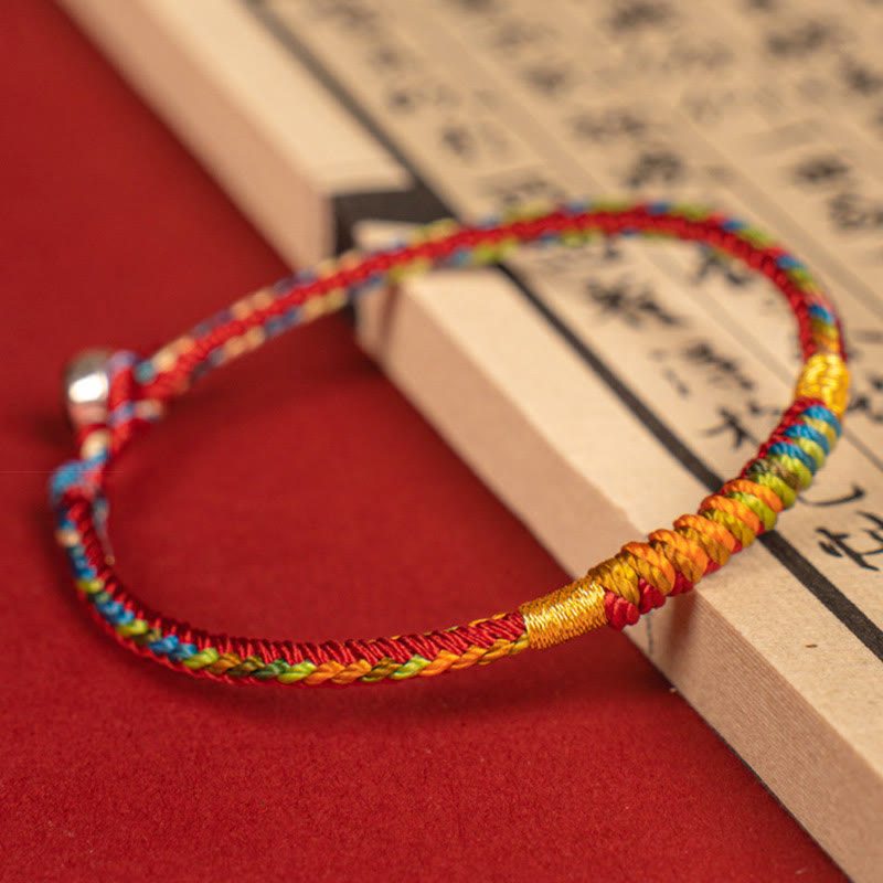 KarmaRipple's Multicolor Red String Alloy 925 Sterling Silver Buckle Protection Bracelet p2
