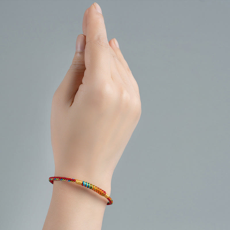 KarmaRipple's Multicolor Red String Alloy 925 Sterling Silver Buckle Protection Bracelet p13