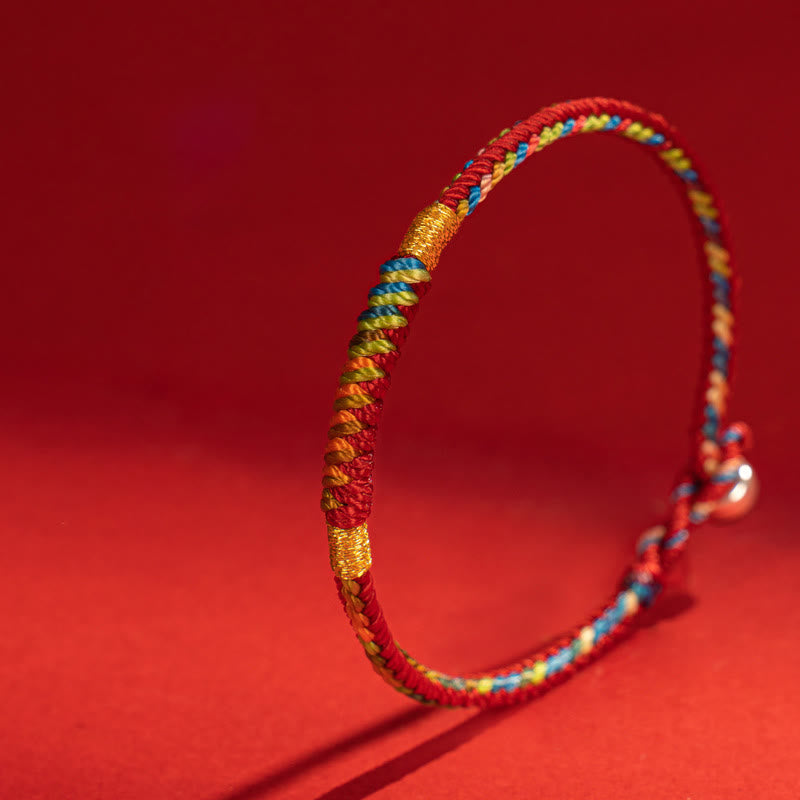 KarmaRipple's Multicolor Red String Alloy 925 Sterling Silver Buckle Protection Bracelet p3