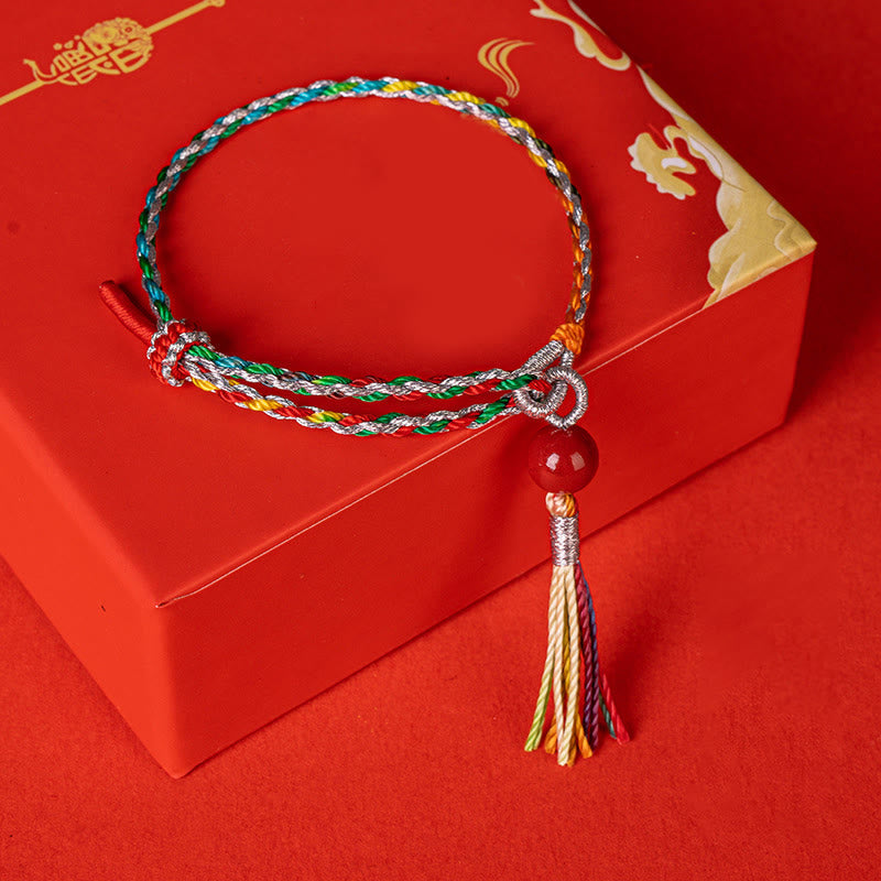KarmaRipple's Colorful String Cinnabar Concentration Bracelet p1