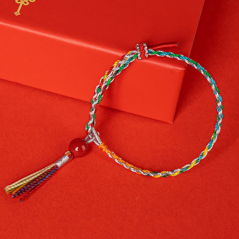 KarmaRipple's Colorful String Cinnabar Concentration Bracelet p4