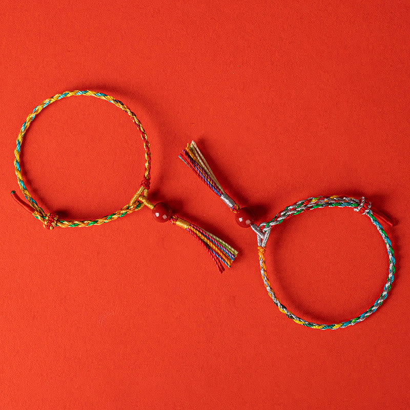 KarmaRipple's Colorful String Cinnabar Concentration Bracelet p11