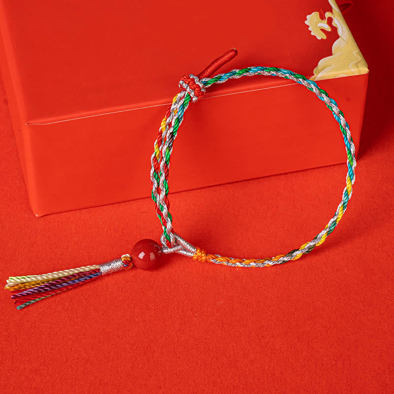 KarmaRipple's Colorful String Cinnabar Concentration Bracelet p5