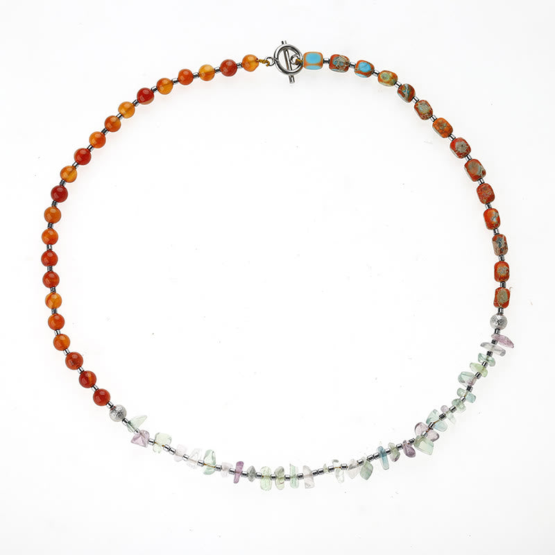 KarmaRipple's Fluorite Red Agate Emperor Stone Power Triple Wrap Bracelet p12