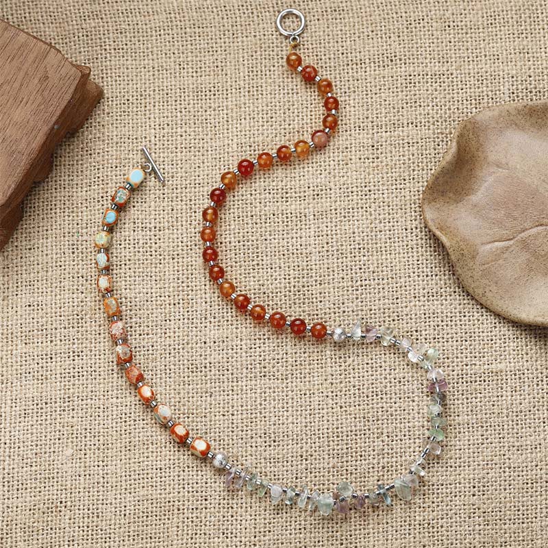 KarmaRipple's Fluorite Red Agate Emperor Stone Power Triple Wrap Bracelet p10
