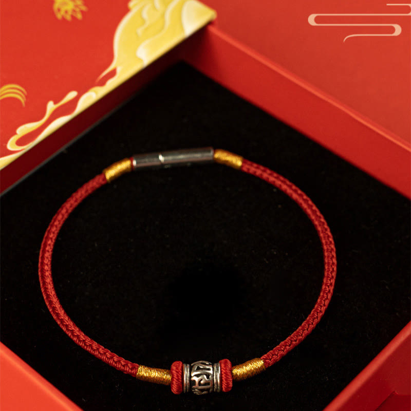 KarmaRipple's Red String Black String Six True Words 925 Sterling Silver Peace Bracelet p13