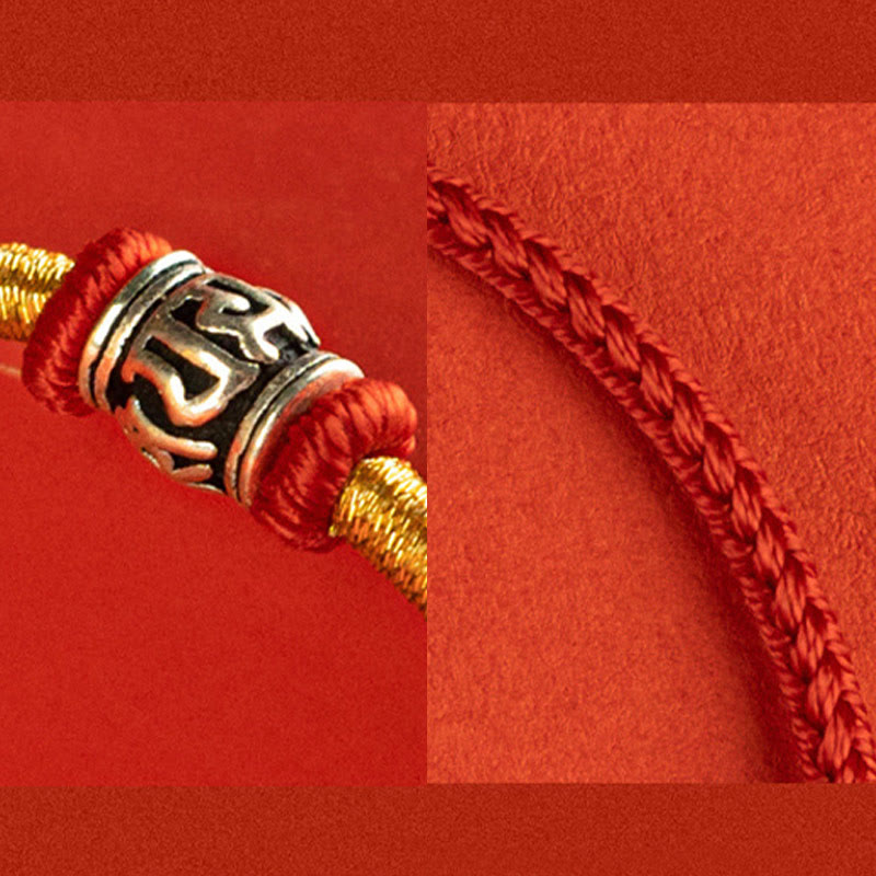KarmaRipple's Red String Black String Six True Words 925 Sterling Silver Peace Bracelet p17