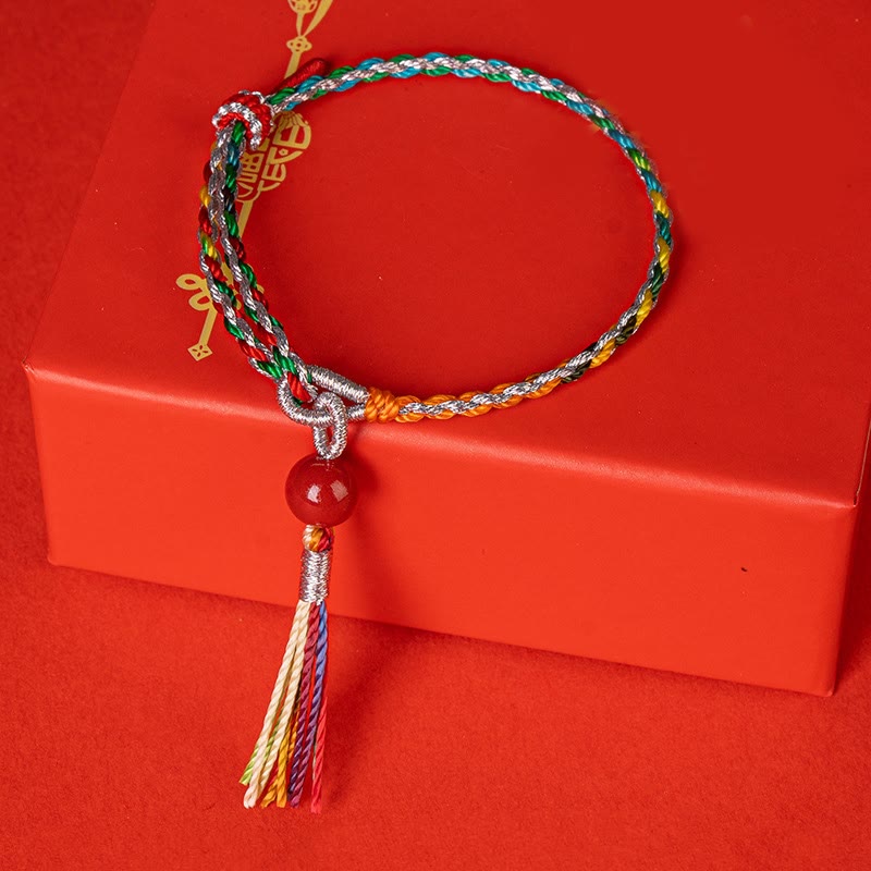 KarmaRipple's Colorful String Cinnabar Concentration Bracelet p3