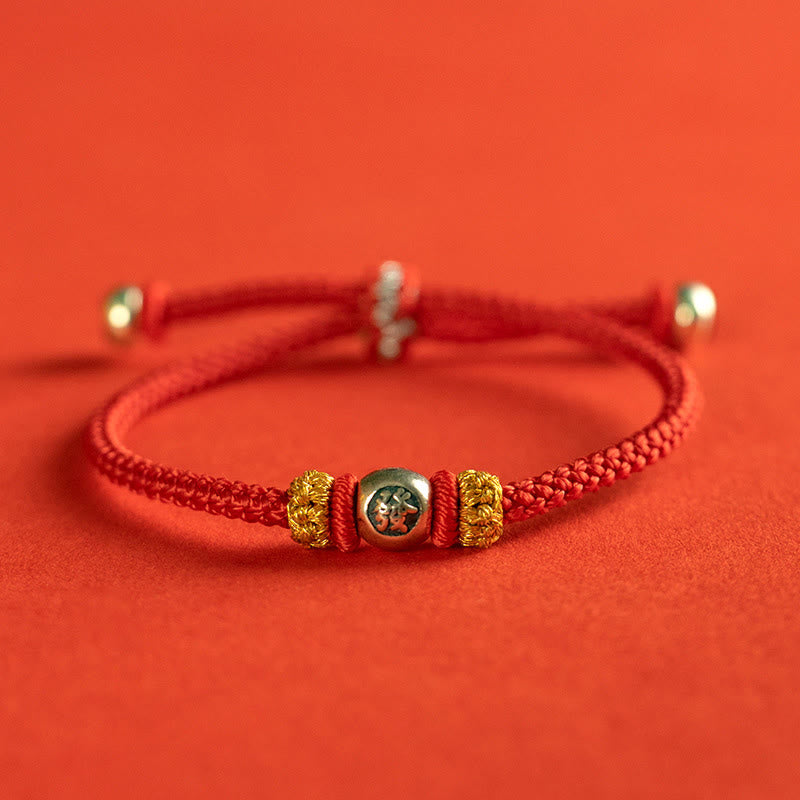 KarmaRipple's Red String Chinese Characters Protection Bracelet p29