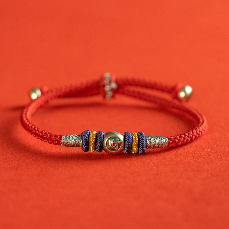 KarmaRipple's Red String Chinese Characters Protection Bracelet p1