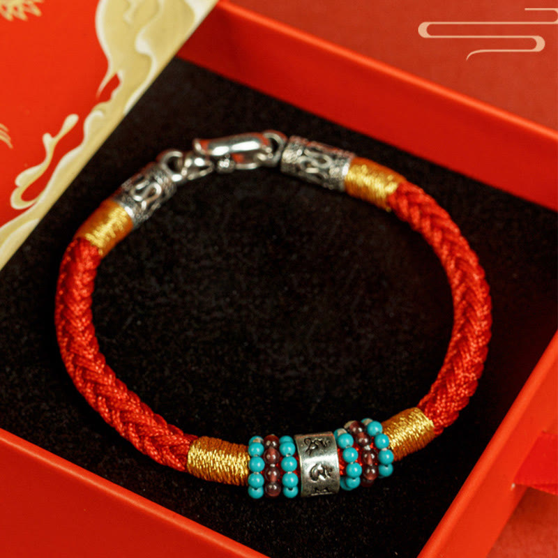 KarmaRipple's Red String Black String Six True Words 925 Sterling Silver Connection Bracelet p4