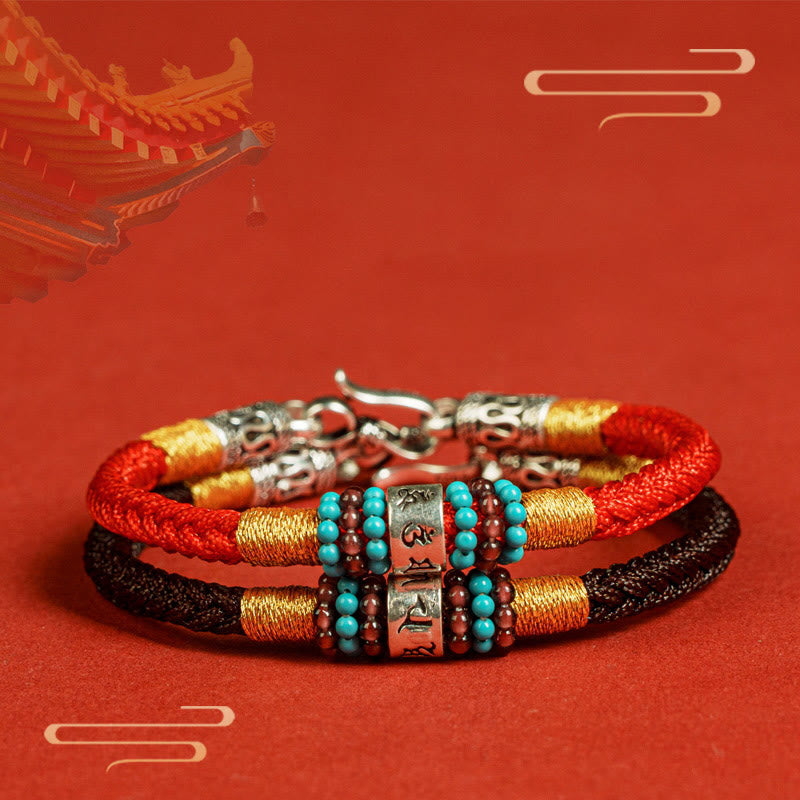 KarmaRipple's Red String Black String Six True Words 925 Sterling Silver Connection Bracelet p14
