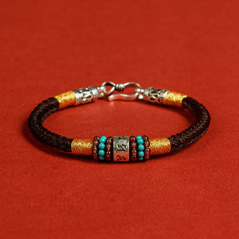 KarmaRipple's Red String Black String Six True Words 925 Sterling Silver Connection Bracelet p27