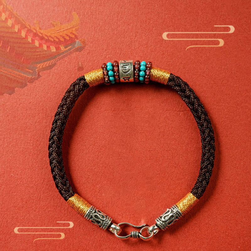 KarmaRipple's Red String Black String Six True Words 925 Sterling Silver Connection Bracelet p3
