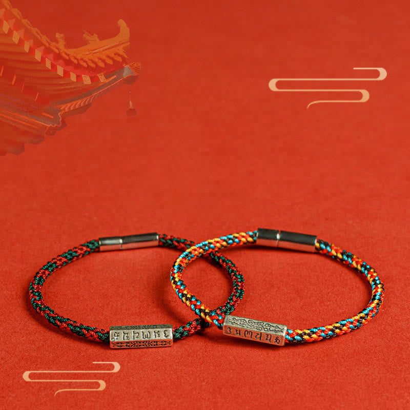 KarmaRipple's Red String Black String Six True Words 925 Sterling Silver Fortune Bracelet p16