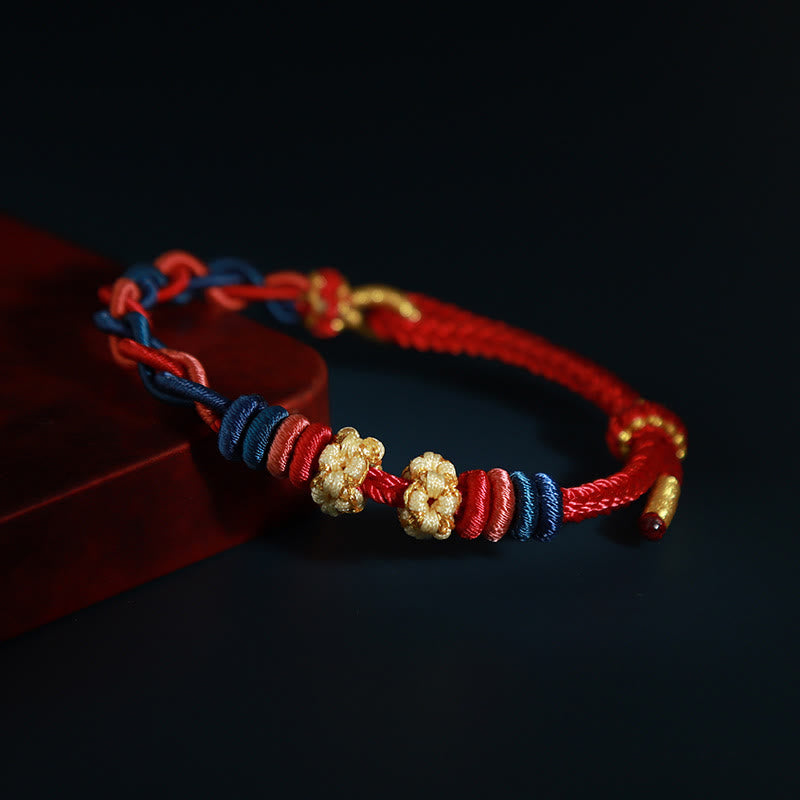 KarmaRipple's String Four Srand Peach Blossom Connection Bracelet p1