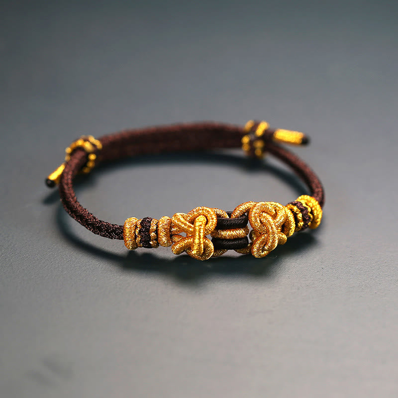 KarmaRipple's Red String Saddle Weave Strength Bracelet p23