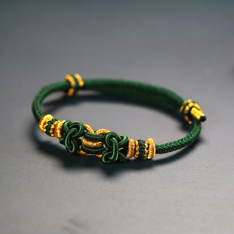 KarmaRipple's Red String Saddle Weave Strength Bracelet p24