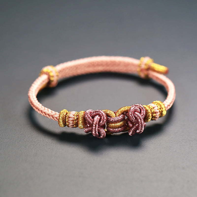 KarmaRipple's Red String Saddle Weave Strength Bracelet p25