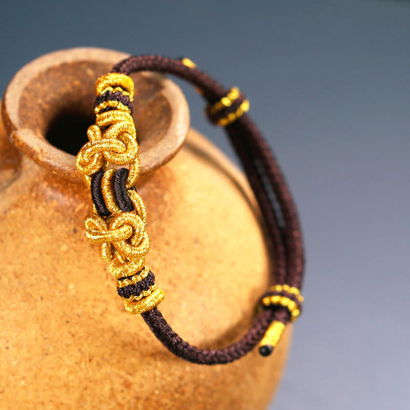 KarmaRipple's Red String Saddle Weave Strength Bracelet p13