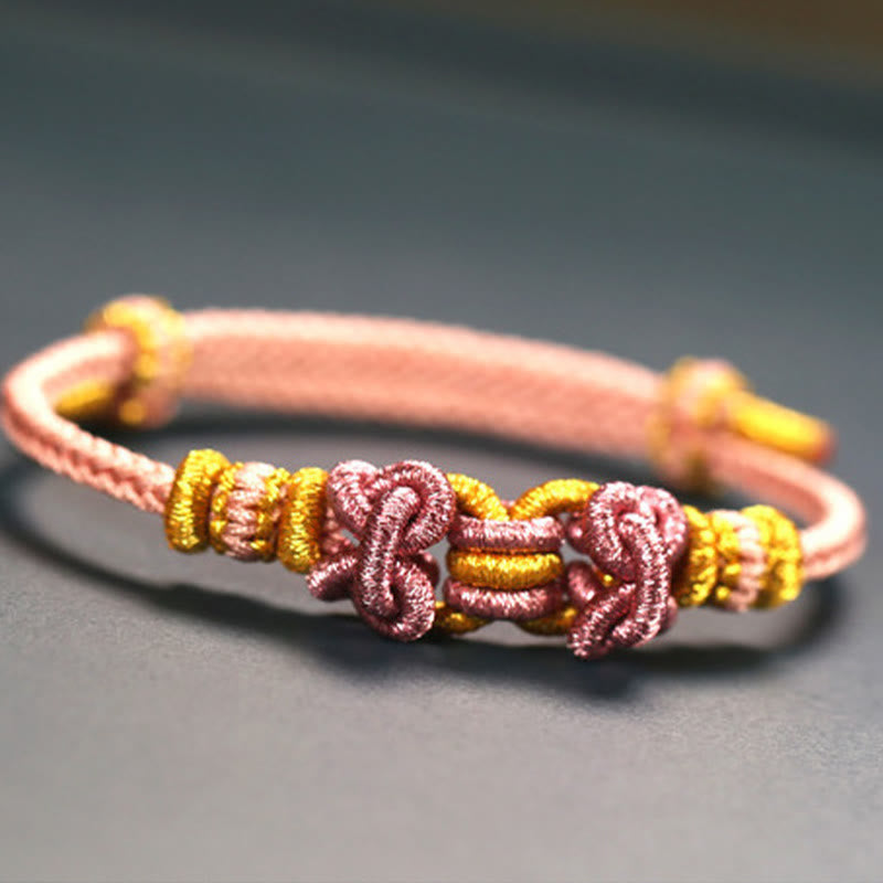 KarmaRipple's Red String Saddle Weave Strength Bracelet p18