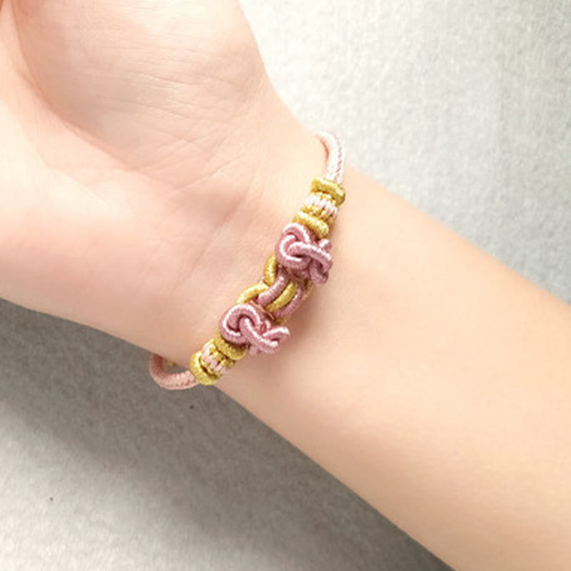KarmaRipple's Red String Saddle Weave Strength Bracelet p20