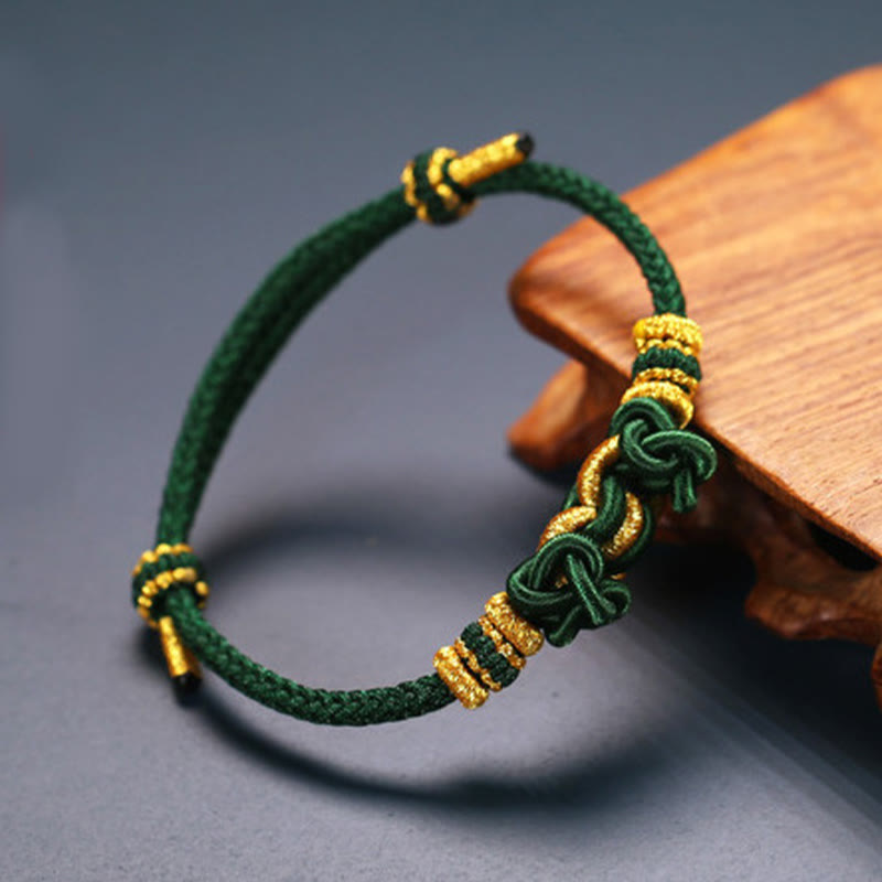 KarmaRipple's Red String Saddle Weave Strength Bracelet p15