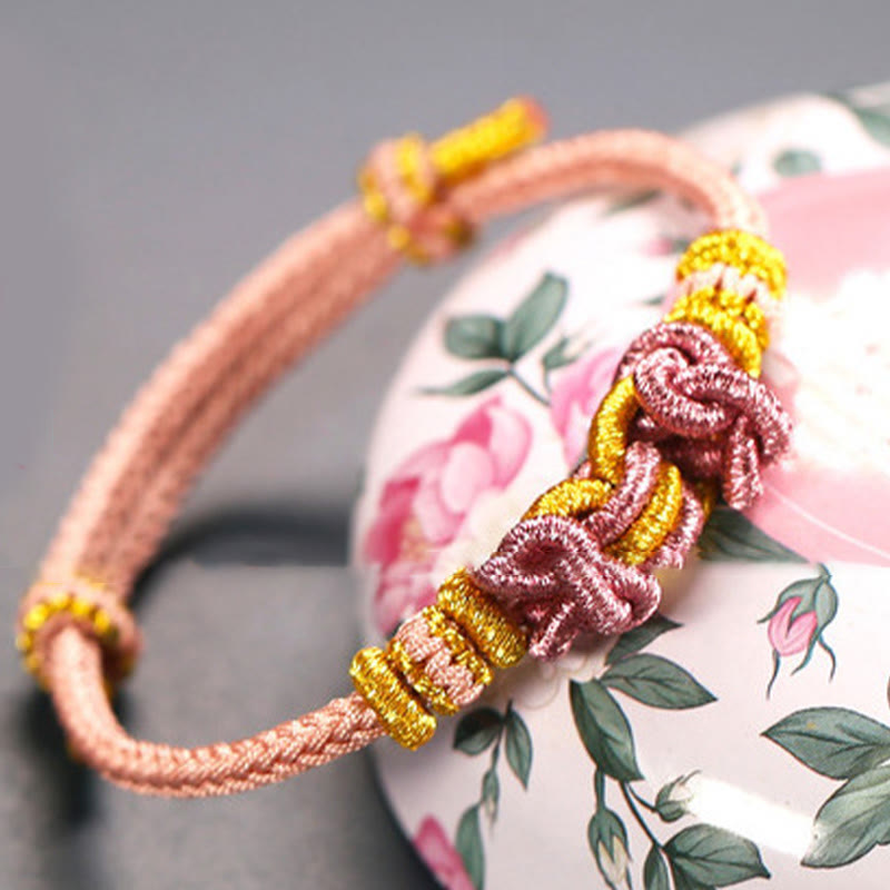 KarmaRipple's Red String Saddle Weave Strength Bracelet p19