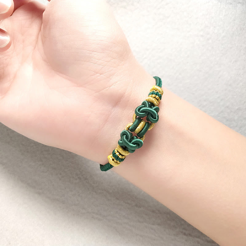 KarmaRipple's Red String Saddle Weave Strength Bracelet p17
