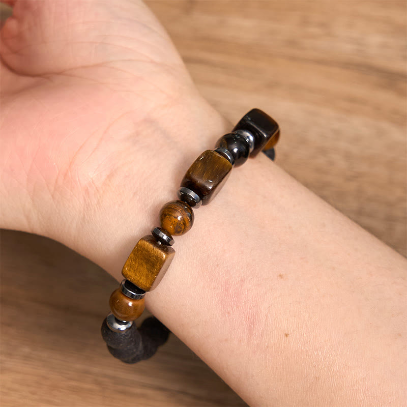 KarmaRipple's Various Crystals Lava Rock Calm Bracelet p17