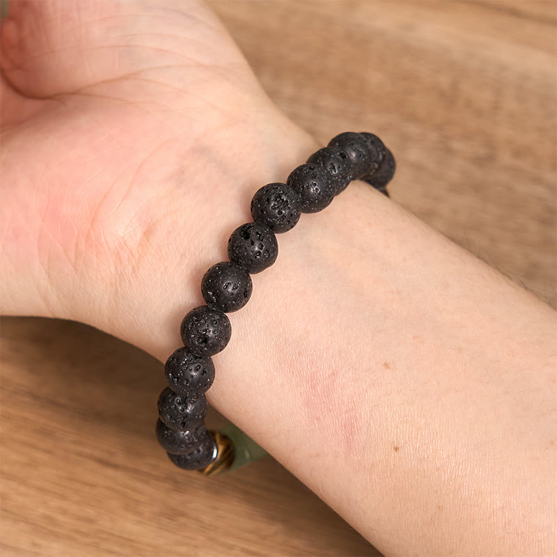 KarmaRipple's Various Crystals Lava Rock Calm Bracelet p27