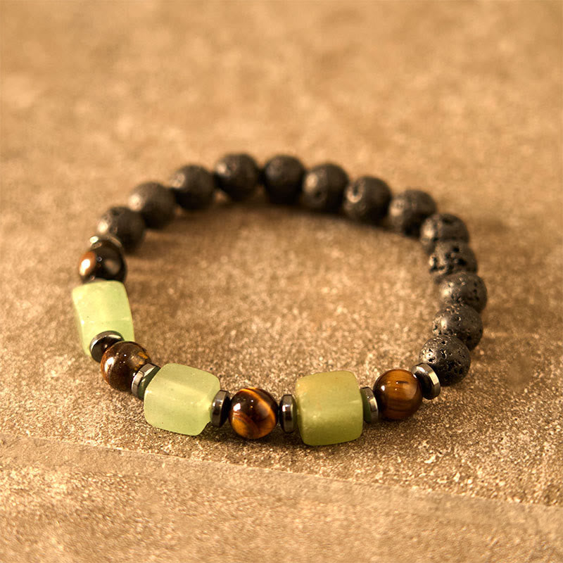 KarmaRipple's Various Crystals Lava Rock Calm Bracelet p25