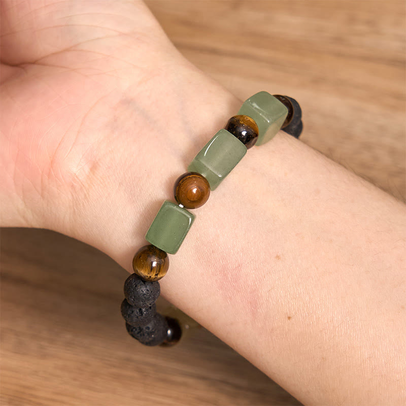 KarmaRipple's Various Crystals Lava Rock Calm Bracelet p26