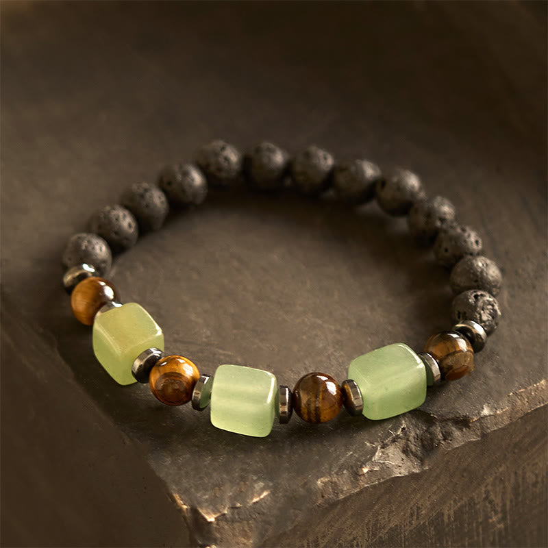 KarmaRipple's Various Crystals Lava Rock Calm Bracelet p3