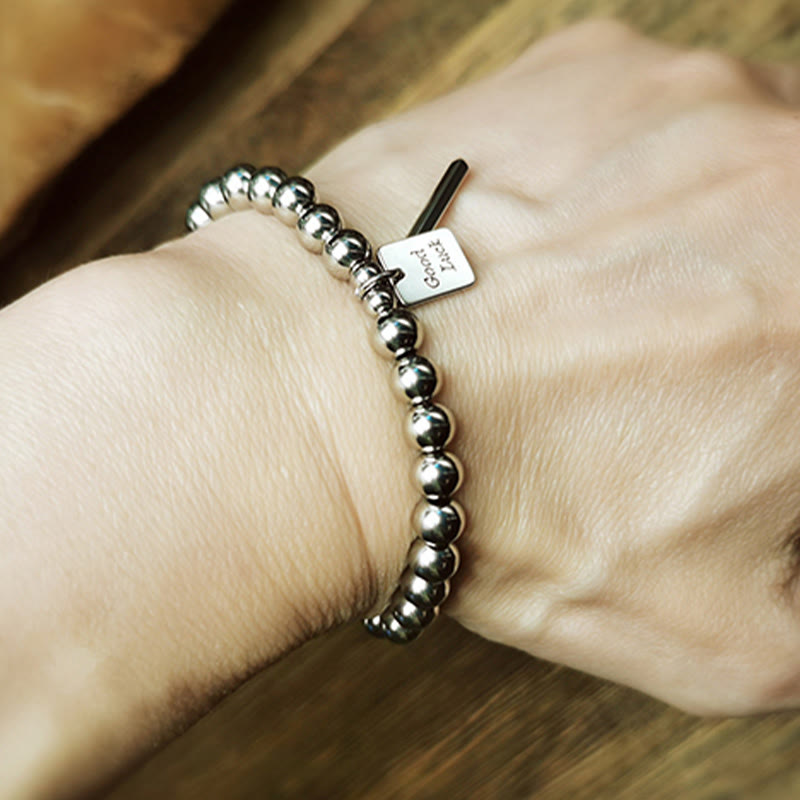 KarmaRipple's Titanium Steel Good Fortune Balance Bracelet p9