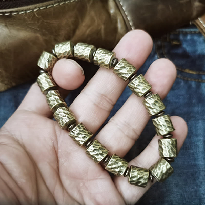 KarmaRipple's Bronze Meteorite Crater Pattern Fortune Bracelet p4