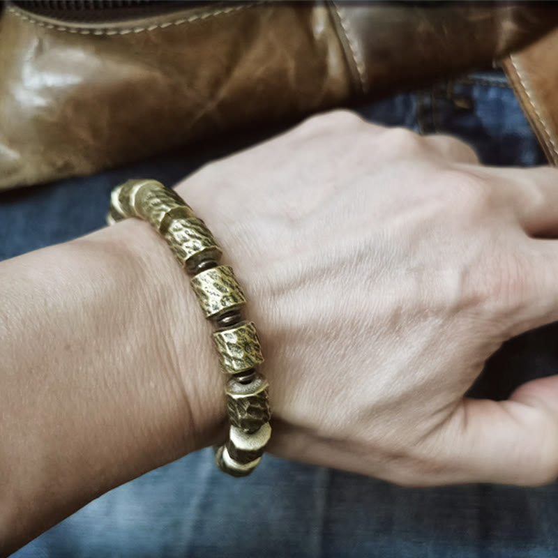 KarmaRipple's Bronze Meteorite Crater Pattern Fortune Bracelet p5